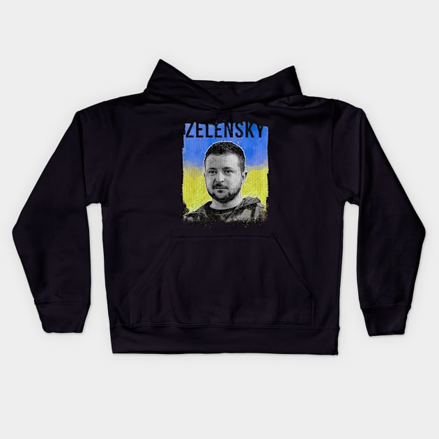 Zelensky Ukraine Kids Hoodie by YuriySmith